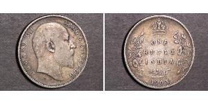 1 Rupee British Raj (1858-1947) Silver Edward VII (1841-1910)