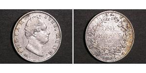 1 Rupee British Raj (1858-1947) Silver William IV (1765-1837)