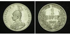 1 Rupee German East Africa (1885-1919) Silver Wilhelm II, German Emperor (1859-1941)