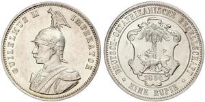 1 Rupee German East Africa (1885-1919) Silver 