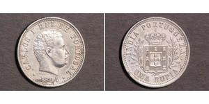 1 Rupee Portuguese India (1510-1961) Silver Carlos I of Portugal (1863-1908)
