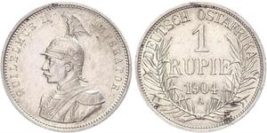 1 Rupee German East Africa (1885-1919) 銀 威廉二世 (德国)