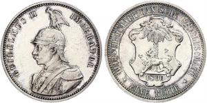 1 Rupee German East Africa (1885-1919) 銀 