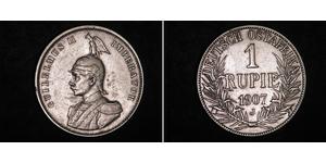 1 Rupee German East Africa (1885-1919) 銀 威廉二世 (德国)