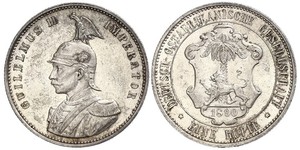1 Rupee German East Africa (1885-1919) 銀 
