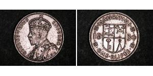 1 Rupee 毛里求斯 (1968 - ) 銀 乔治五世  (1865-1936)