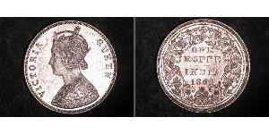 1 Rupee 英属印度 (1858 - 1947) 銀 维多利亚 (英国君主)