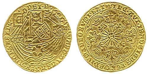 1 Ryal Reino de Inglaterra (927-1649,1660-1707) Oro Eduardo IV (1442-1483)