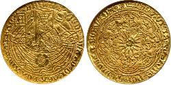 1 Ryal Королевство Англия (927-1649,1660-1707) Золото Эдуард IV (1442-1483)