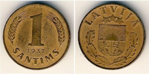 1 Santims Letonia Bronce 