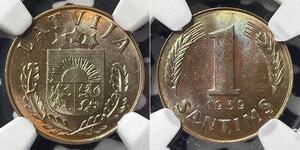 1 Santims Lettonia Bronzo 