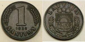 1 Santims Lettonia Bronzo 