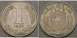 1 Santims Lettonia Bronzo 