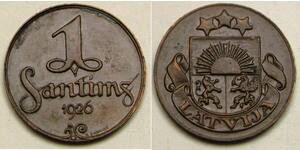 1 Santims Lettonia Bronzo 