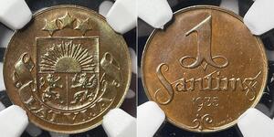1 Santims Lettonia Bronzo 