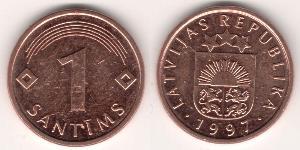 1 Santims Lettland (1991 - ) Nickel/Stahl 