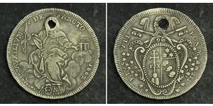 1 Scudo Stato Pontificio (752-1870) Argento Papa Pio VII  (1742 -1823)