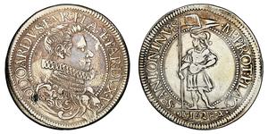 1 Scudo Italien Silber Odoardo I Farnese
