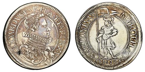 1 Scudo Italien Silber Odoardo I Farnese