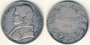 1 Scudo Kirchenstaat (752-1870)  Pius IX (1792- 1878)