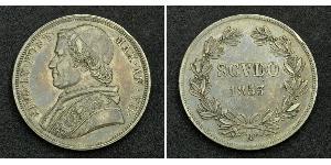 1 Scudo Papal States (752-1870)  Pope Pius IX (1792- 1878)