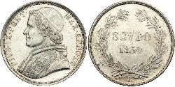1 Scudo États pontificaux (752-1870)  Pie IX (1792- 1878)