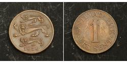 1 Sent Estonia (Republic) (1918 - ) Bronzo 