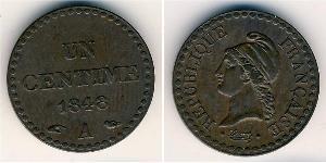 1 Sent Deuxième République (France) (1848-1852) Cuivre 