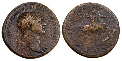1 Sesterce Empire romain (27BC-395) Bronze Trajan (53-117)