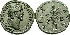1 Sestertius Roman Empire (27BC-395) Bronze Antoninus Pius  (86-161)