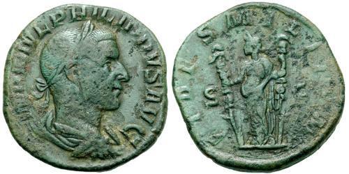 1 Sestertius Roman Empire (27BC-395) Bronze Philip the Arab (204-249)