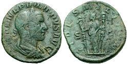 1 Sesterz Römische Kaiserzeit (27BC-395) Bronze Philipp I (204-249)