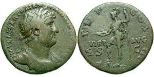 1 Sesterz Römische Kaiserzeit (27BC-395) Bronze Hadrian  (76 - 138) 