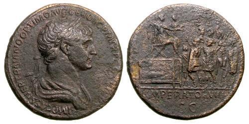 1 Sesterz Römische Kaiserzeit (27BC-395) Bronze Trajan (53-117)