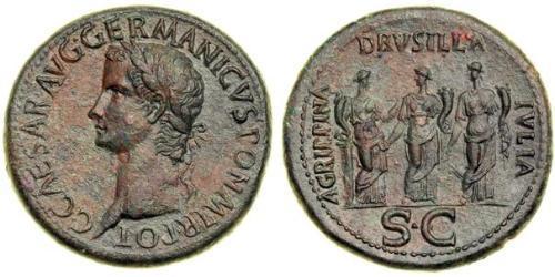 1 Sesterzio Impero romano (27BC-395) Bronzo Caligola (12-41)