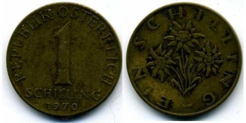 1 Shilling Republic of Austria (1955 - ) Aluminio/Bronce 
