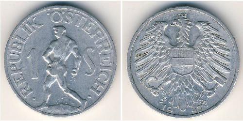 1 Shilling Besetztes Nachkriegsösterreich Aluminium 