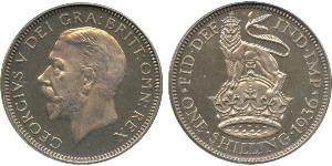 1 Shilling Royaume-Uni Argent 