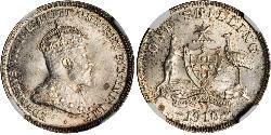1 Shilling Australia (1788 - 1939) Argento Edoardo VII (1841-1910)