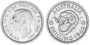 1 Shilling Australia (1939 - ) Argento Giorgio VI (1895-1952)