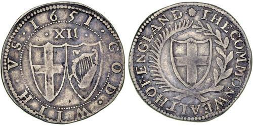 1 Shilling Commonwealth of England (1649-1660) Argento 