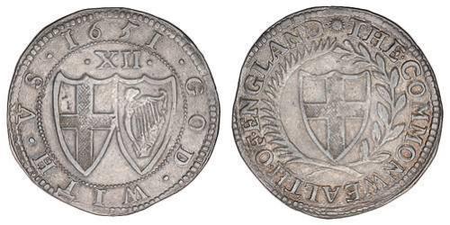 1 Shilling Commonwealth of England (1649-1660) Argento 