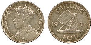1 Shilling Fiji (1970 - ) / Impero britannico (1497 - 1949) Argento Giorgio V (1865-1936)
