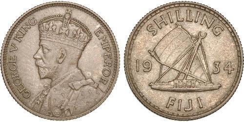 1 Shilling Fiji (1970 - ) / Impero britannico (1497 - 1949) Argento Giorgio V (1865-1936)
