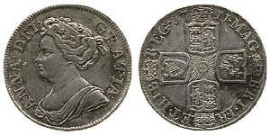 1 Shilling Regno Unito di Gran Bretagna (1707-1801) Argento Anna di Gran Bretagna(1665-1714)