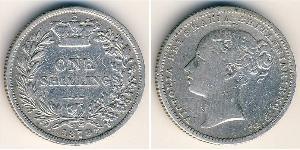 1 Shilling Regno Unito di Gran Bretagna e Irlanda (1801-1922) Argento Vittoria (1819 - 1901)