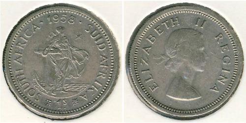 1 Shilling Sudafrica (1910 - ) Argento Elisabetta II (1926-2022)