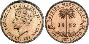 1 Shilling British West Africa (1780 - 1960) Brass George VI (1895-1952)