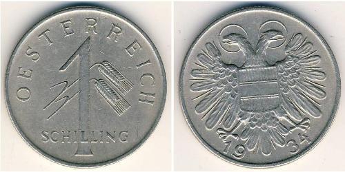 1 Shilling Federal State of Austria (1934-1938) Kupfer/Nickel 