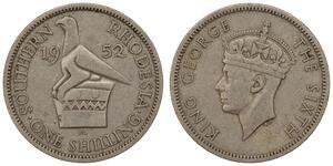 1 Shilling Southern Rhodesia (1923-1980) Kupfer/Nickel Georg VI (1895-1952)